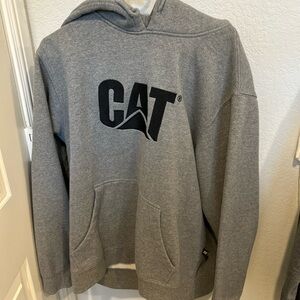 Gray Cat Hoodie with CAT Logo